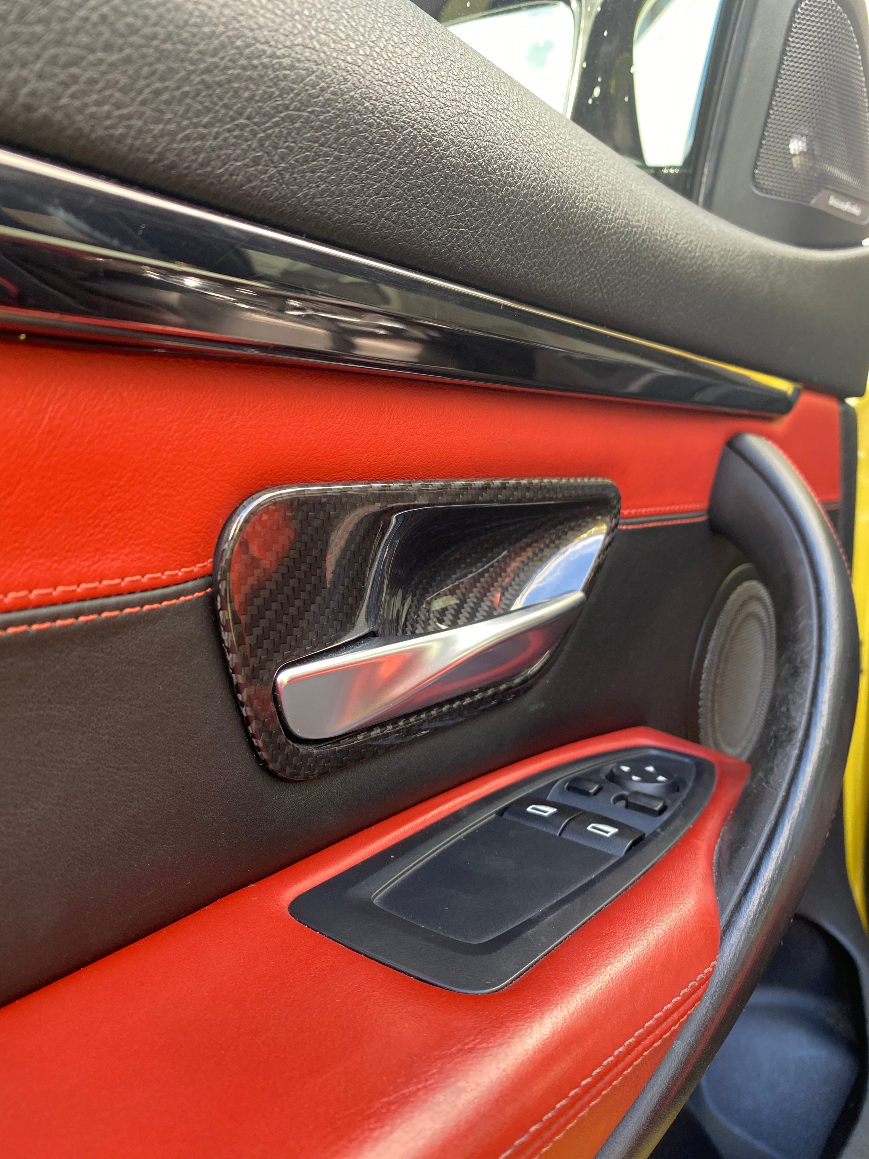 Carbon Fiber Interior Door Bowl Trim Set - BMW F Chassis