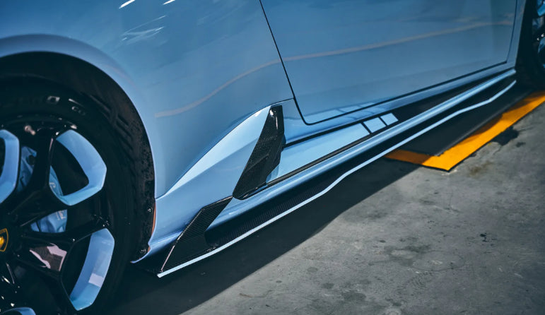 Paktechz Prepreg Dry Carbon Fiber Side Skirts Set - Lamborghini Huraca