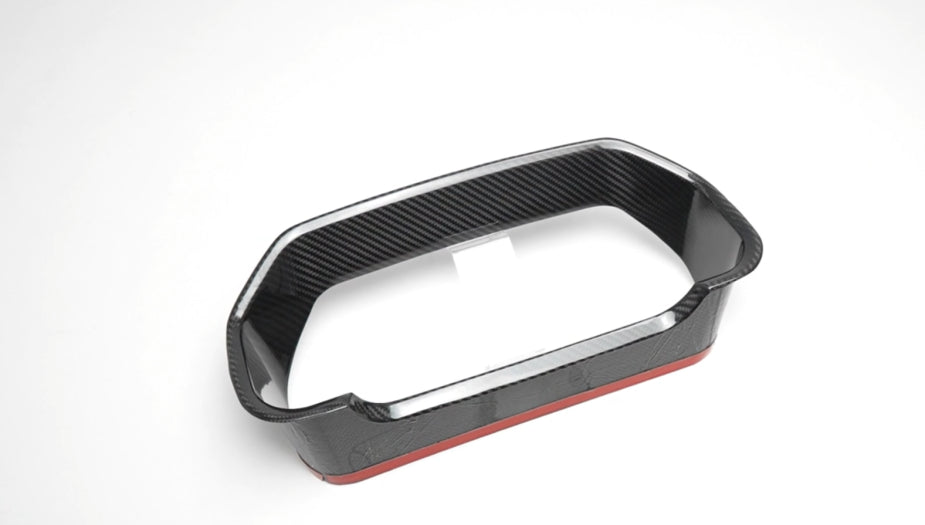 Carbon Fiber Instrument Odometer Gauge Cover Trim - Ford F-150 F150 F250 F350 Raptor Lariat Limited XLT 2021+
