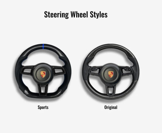 Full Custom Steering Wheel - Porsche Porsche 718 981 991 992 Macan Panamera 971 Cayenne Taycan Boxster Cayman GT