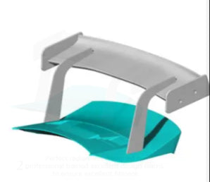 Prepreg Carbon Fiber Rear high Rise Wing -  Porsche 991 911 Carrera 4S 2013-2019