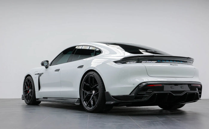 Dry Carbon Fiber Rear Ducktail Trunk Spoiler - Porsche Taycan 4S
