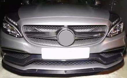 Carbon Fiber C63 Style Front Grille - 2015-2019 Mercedes Benz C-Class W205