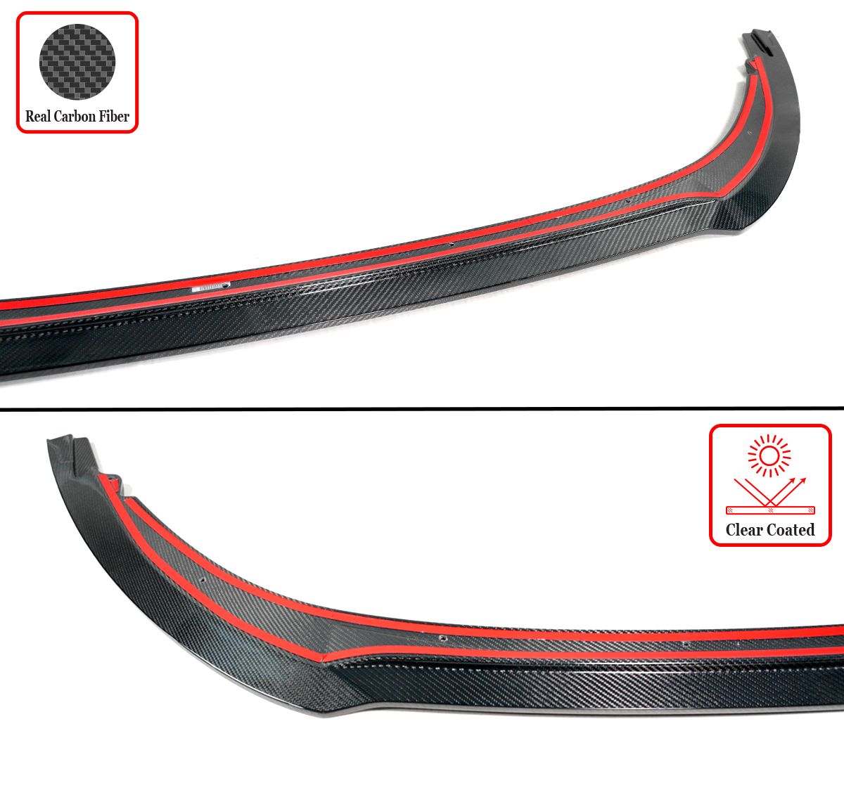 M style Carbon Fiber Front Lip Splitter - Toyota GR86
