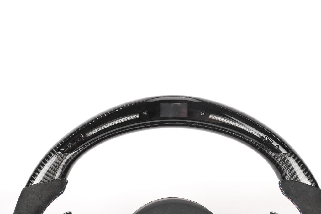 M Performance Carbon Fiber Half Alcantara Steering Wheel w/ LED- BMW F Chassis