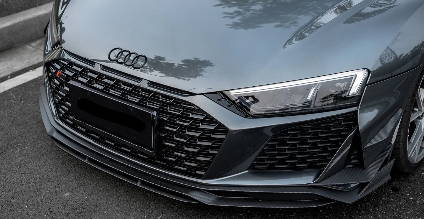 PT Prepreg Dry Carbon Fiber Front Canard - Audi R8 Gen2 Facelift