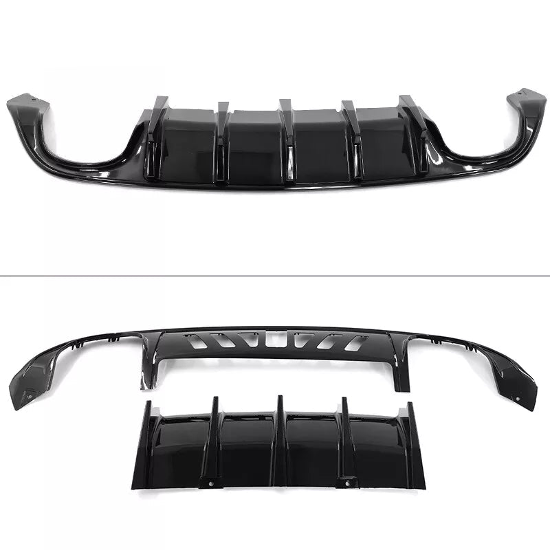 Gloss Black Rear Diffuser for Quad Exhaust Tips - 2015-2023 Dodge Charger