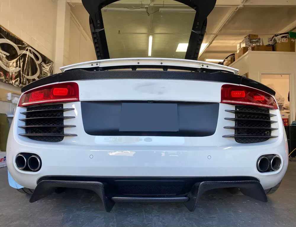 Carbon Fiber Rear Spoiler (3pc) - Audi R8 V8 V10 Gen 1 Coupe 2008-2015