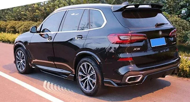 Gloss Black Side Skirt Extensions- 19-25 BMW G05 X5 M Sport