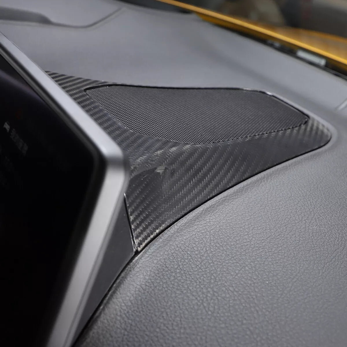 Carbon Fiber Interior DashBoard Speaker Frame Cover Trim - Toyota Supra A90 2019-2024