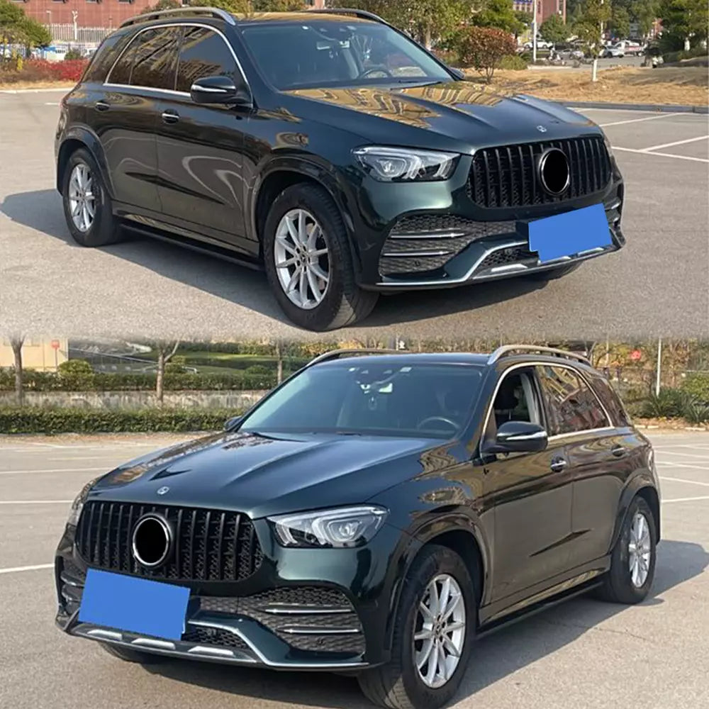Gloss Black GT Style Front Grille Replacement Upgrade - Mercedes Benz GLE 350 450 580 53 AMG model 20-2023
