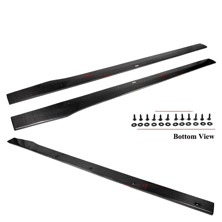 CMT Carbon Fiber Side Skirt Extension - 15-21 Mercedes Benz W205 C300 C43 AMG