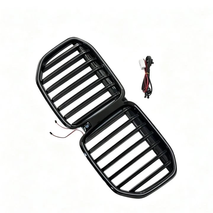 Gloss Black Single Line Grille Grill w/LED - BMW X7 G07 2023-2026 2019-2022