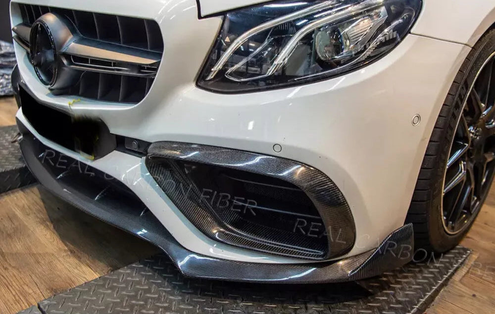 Carbon Front Splitter Lip & Air Vent Cover - Mercedes Benz W213 S213 E63 S 2016-2020
