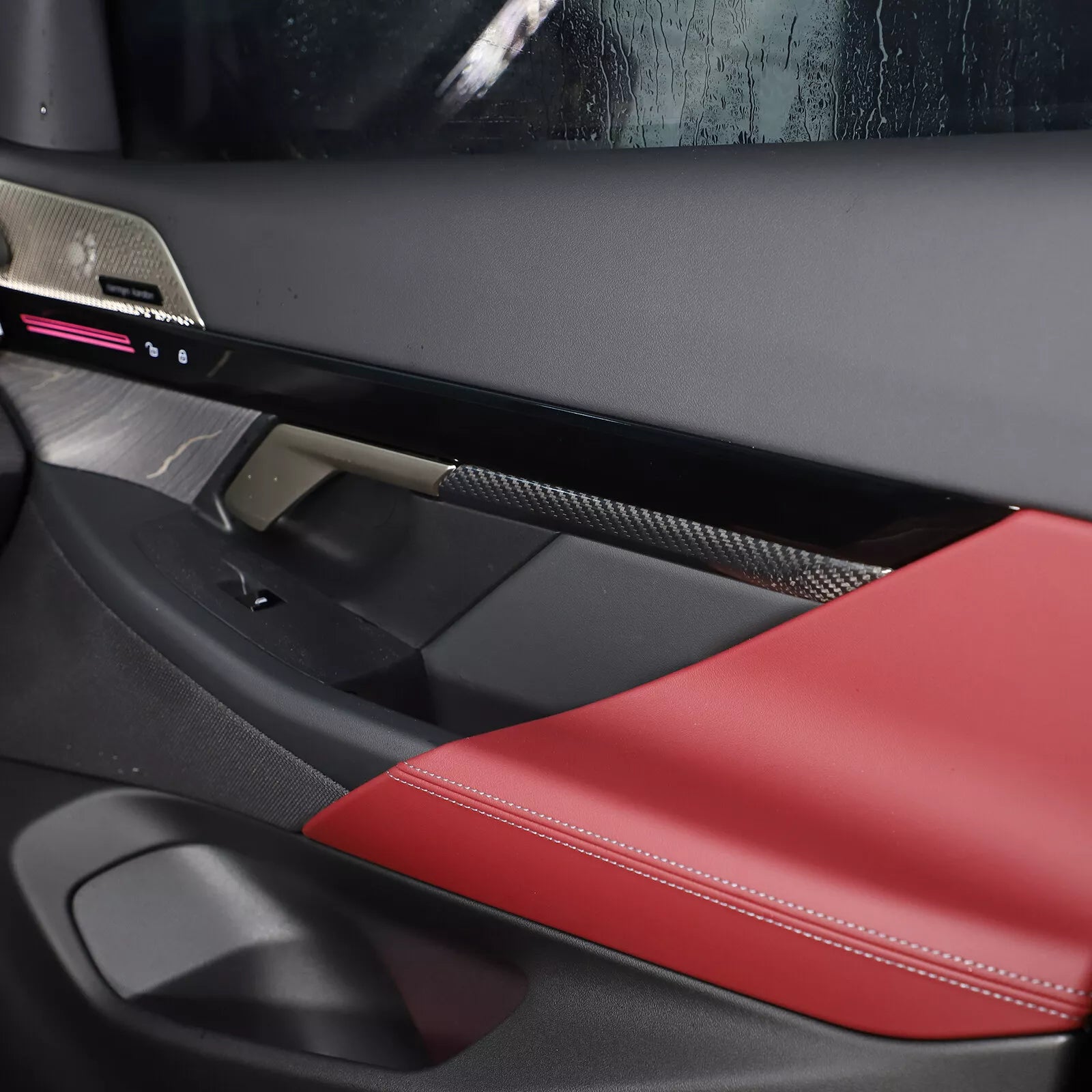 Carbon Fiber Interior Door Panel Trim Cover Set - BMW 5 Series G60