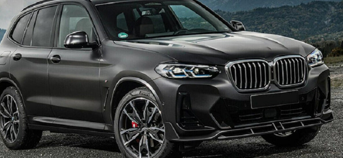 Gloss Black Front Splitter Lip+ Rear Diffuser - BMW X3 G01 X4 G02 LCI M Sport