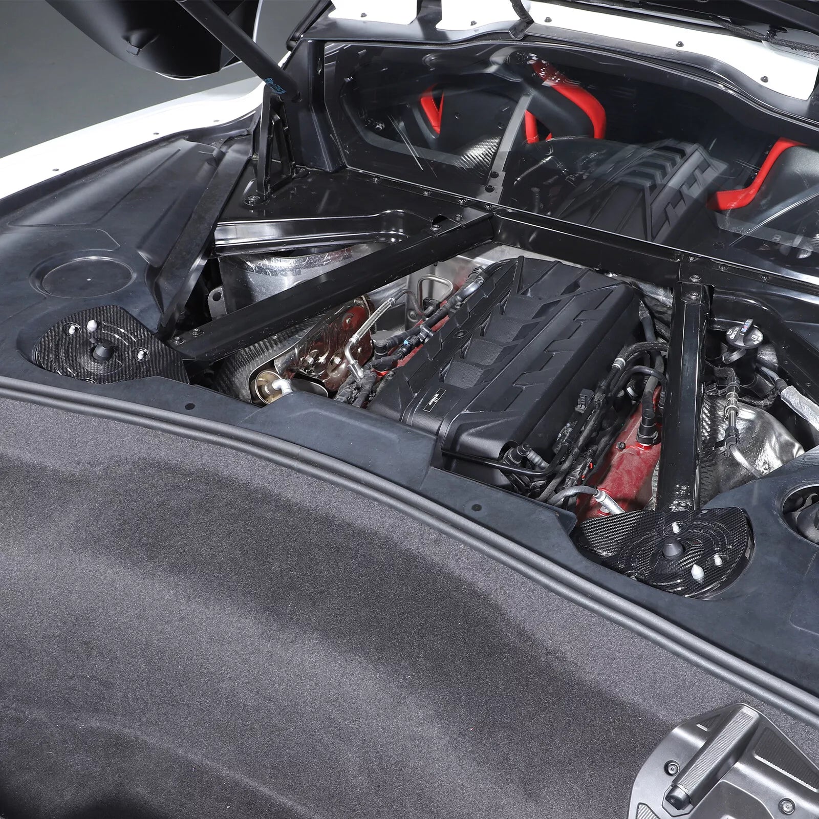 Carbon Fiber Engine Bay Shock Tower Cover Trim - Corvette C8 2020-2025