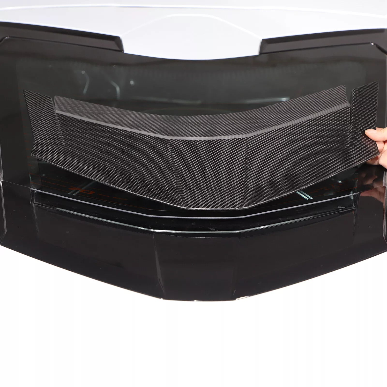 Carbon Fiber Rear Window Trim Cover Set - 2020-25 C8 Corvette Coupe