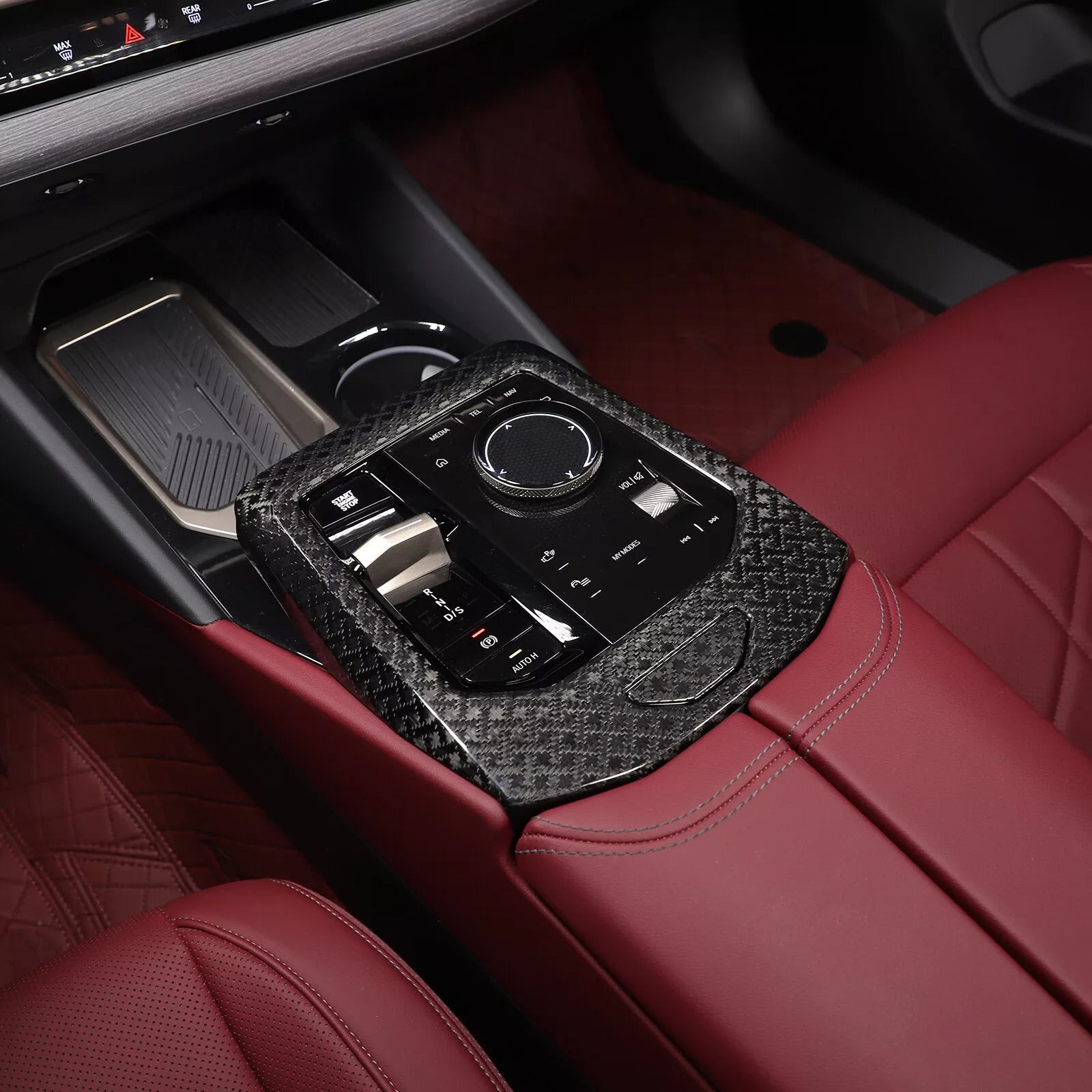 X Style Carbon Fiber Center Console Gear Shift Panel Trim - BMW 5 Series G60 24+