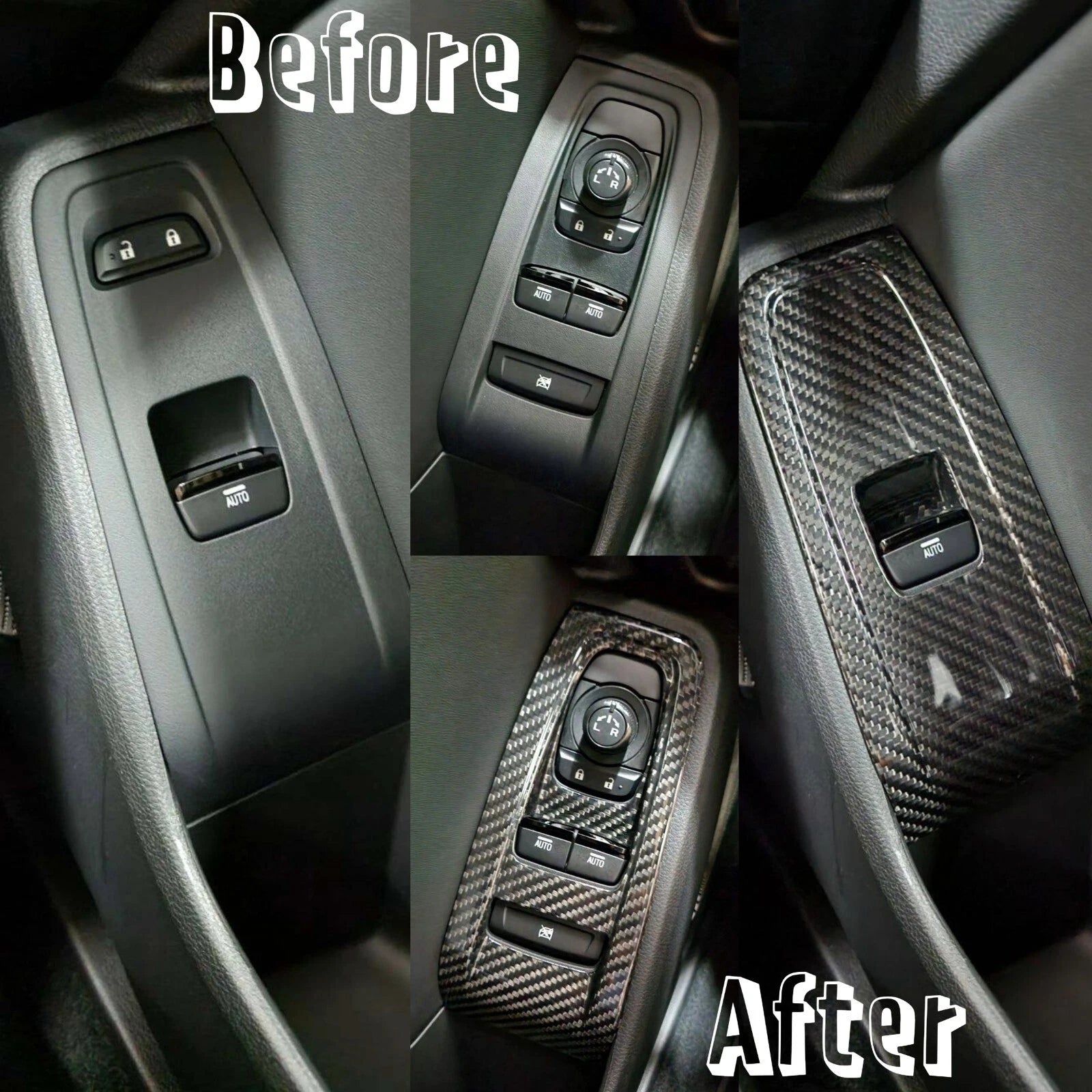 Carbon Fiber Window Lift Switch Frame Cover Trim - 2022+ GR86 & Subaru BRZ