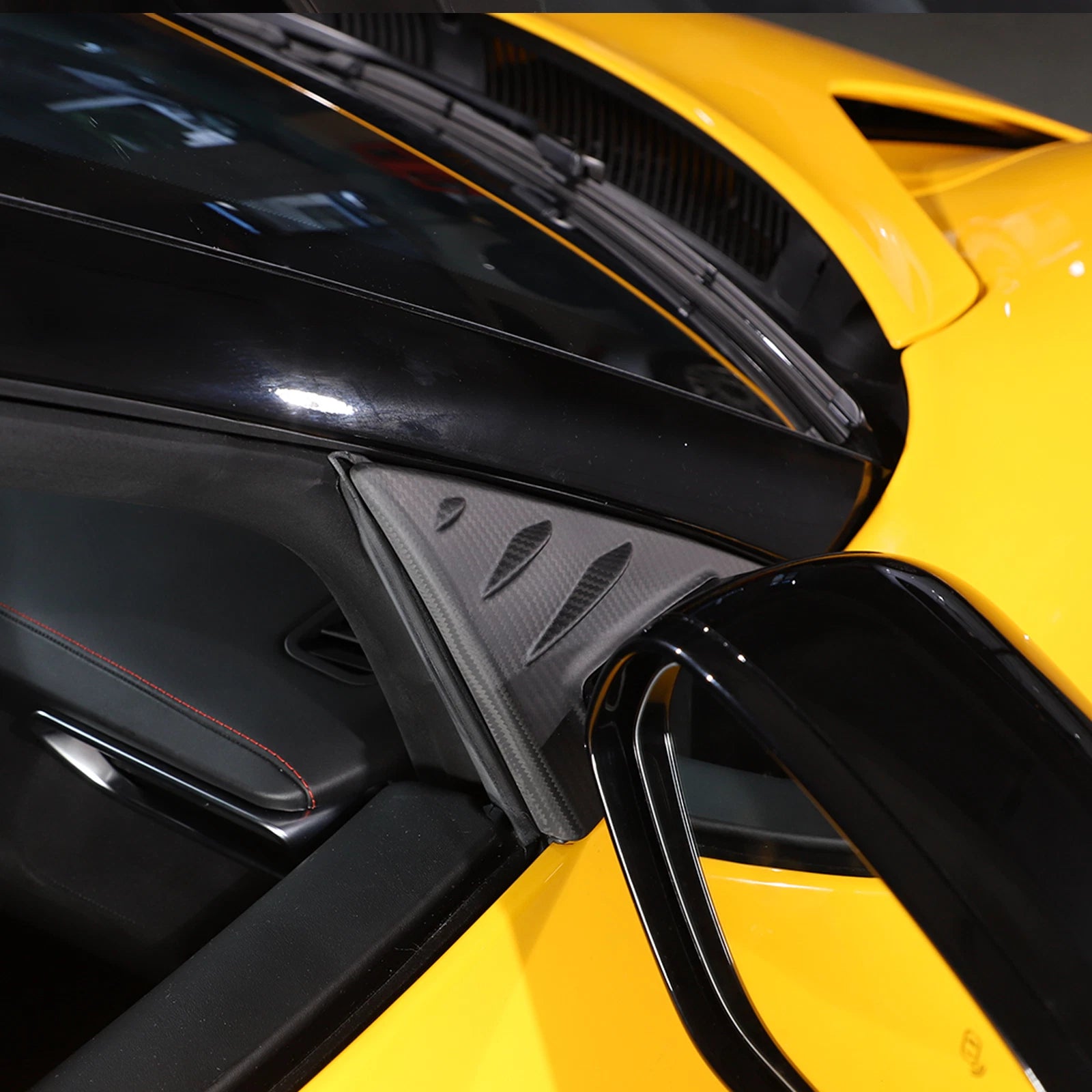 Carbon Fiber A Pillar Side View Base Trim Cover - Lotus EMIRA 2023-2025
