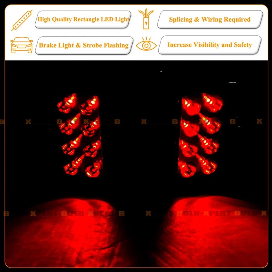 Gloss Black Dual LED Rear Bumper LD Style Diffuser - 20-26 BMW F95 X5M F96 X6M