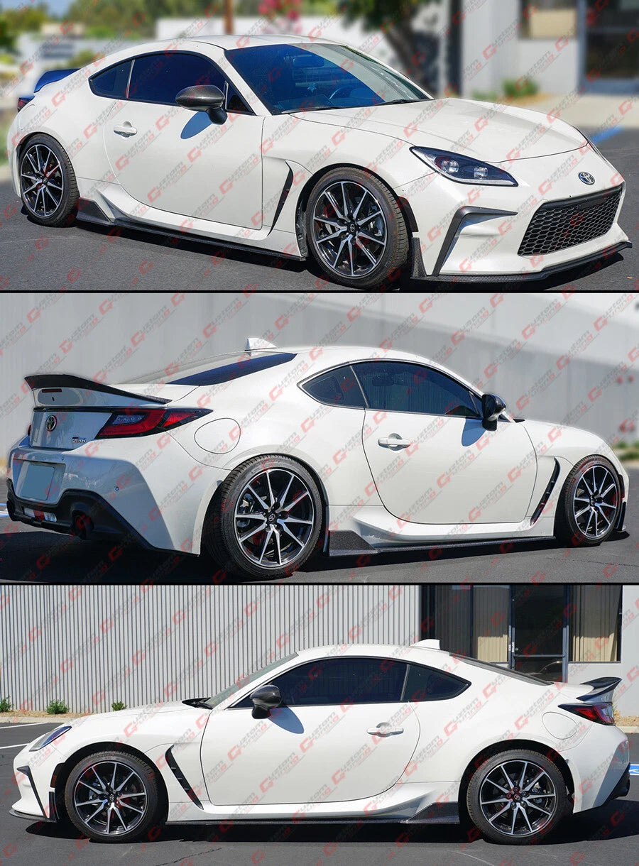 Carbon Fiber Winglet Side Skirt Extensions V2 - 2022-26 Toyota Subaru BRZ ZD8 GR86 ZN8
