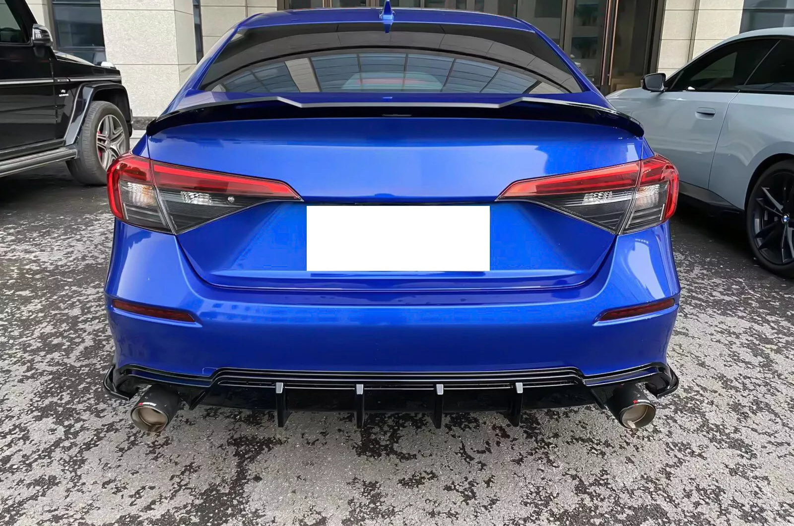 Gloss Black Rear Diffuser Spat - 22-24 Honda Civic 11th Gen