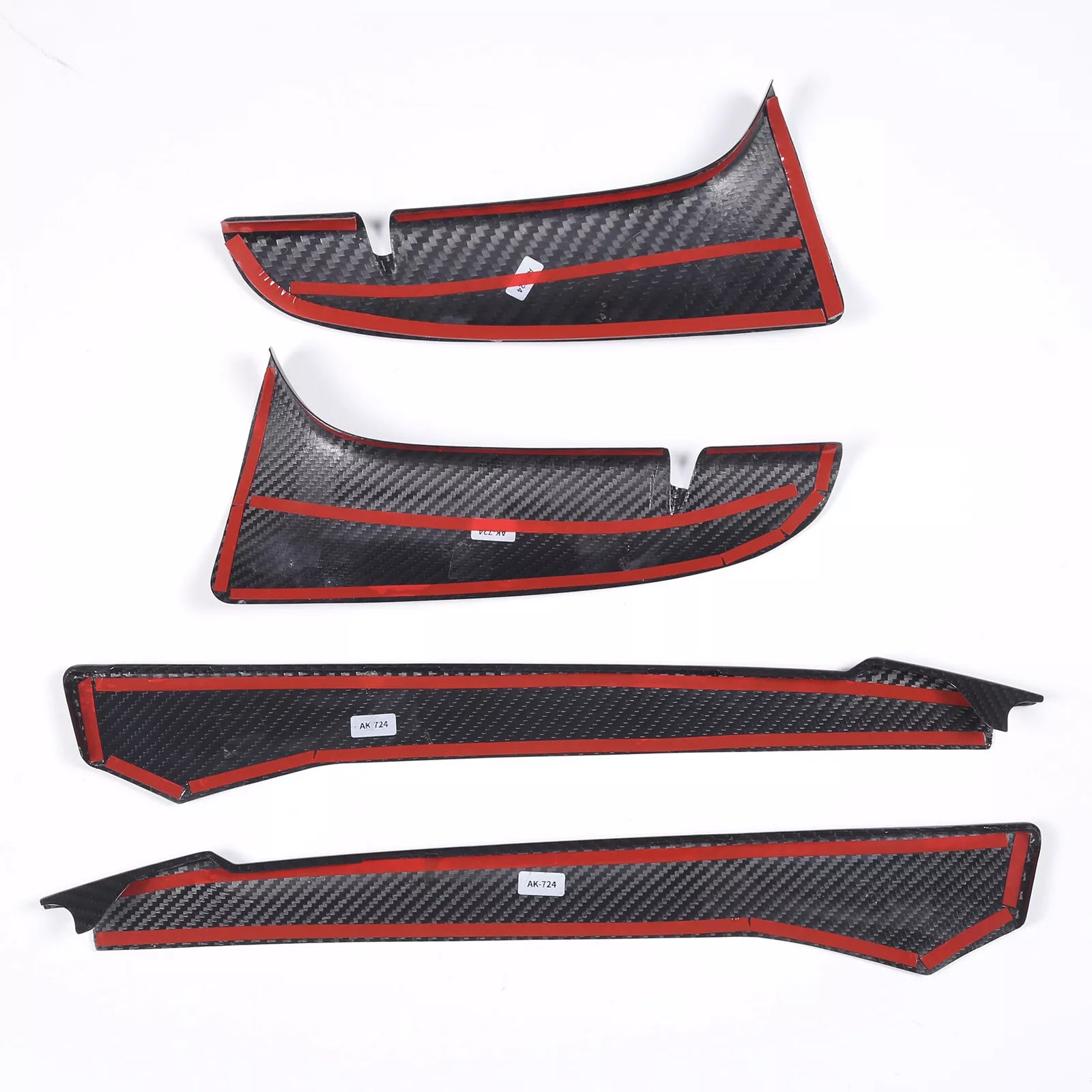 Carbon Fiber Front Bumper Fog Light Lamp Trim - Corvette C8