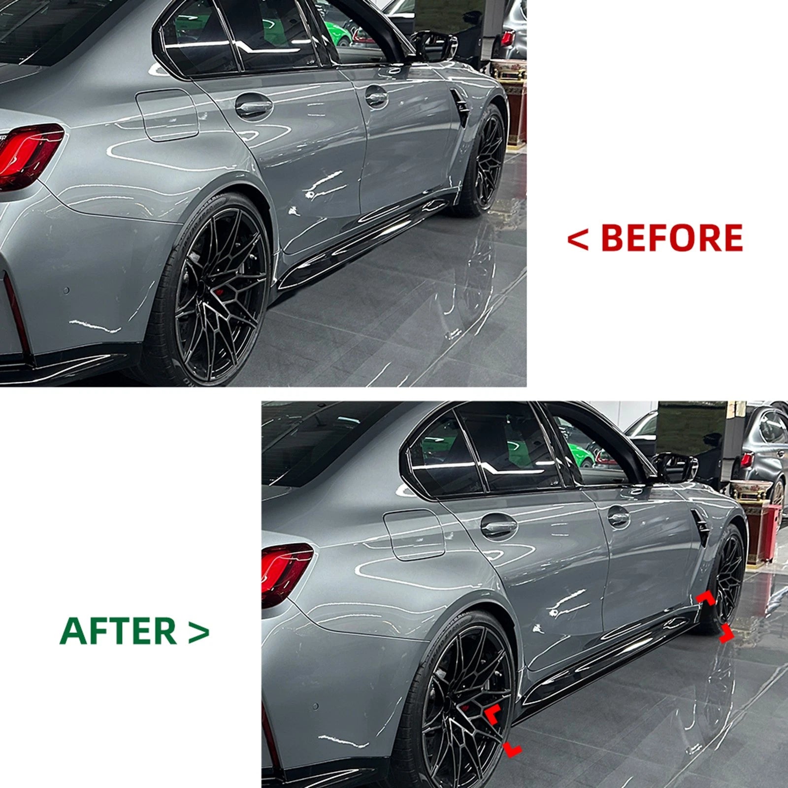 Gloss Black Side Skirt Extension - BMW M3 G80 G81 2021-2026