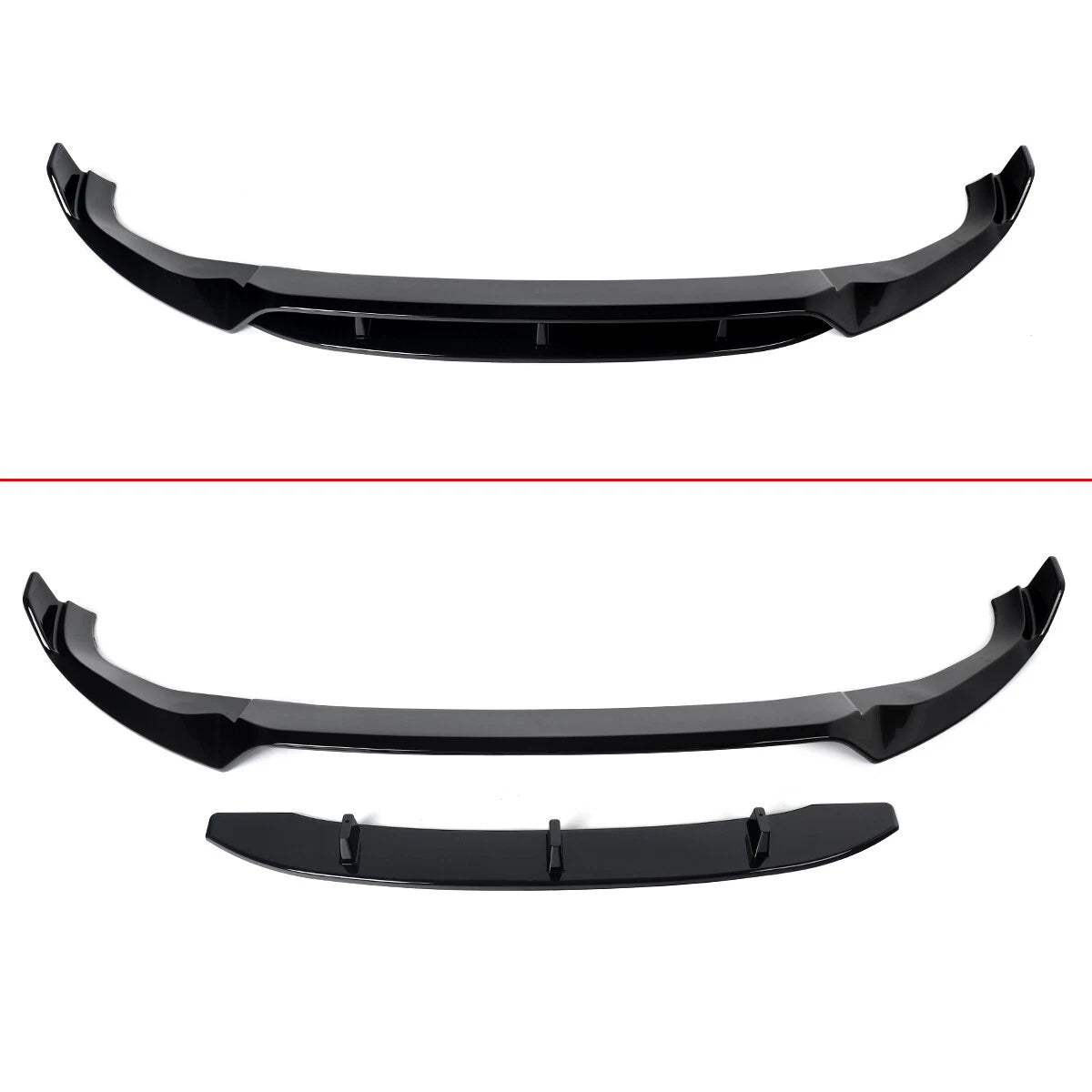 Gloss Black GT Style V2 Front Splitter Lip - 2023-26 BMW X7 G07 LCI M Sport