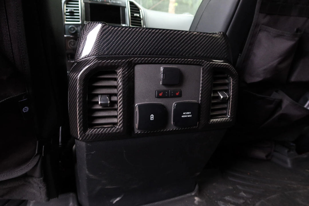 Carbon Fiber Rear AC Vent Trim - Ford F150 F-150 Raptor 15-20