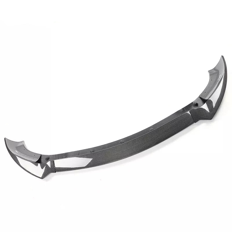 Carbon Fiber Front Lip (3pc) - 20-24 Tesla Y Track Pack