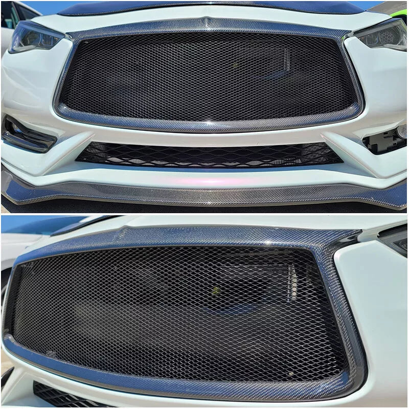Carbon Fiber Grill Overlay - Infiniti Q60 2016-22
