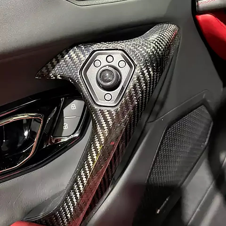 Carbon Interior Door Grab Handle Cover Trim - Lamborghini Huracan 2014-21
