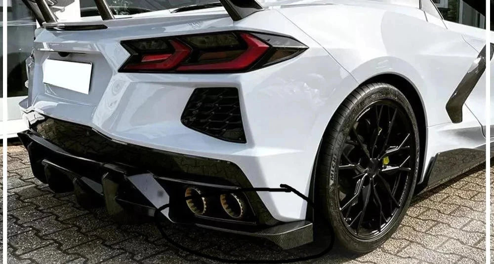 Carbon Rear Corner Splitter - Chevrolet Corvette C8 Stingray 2020+