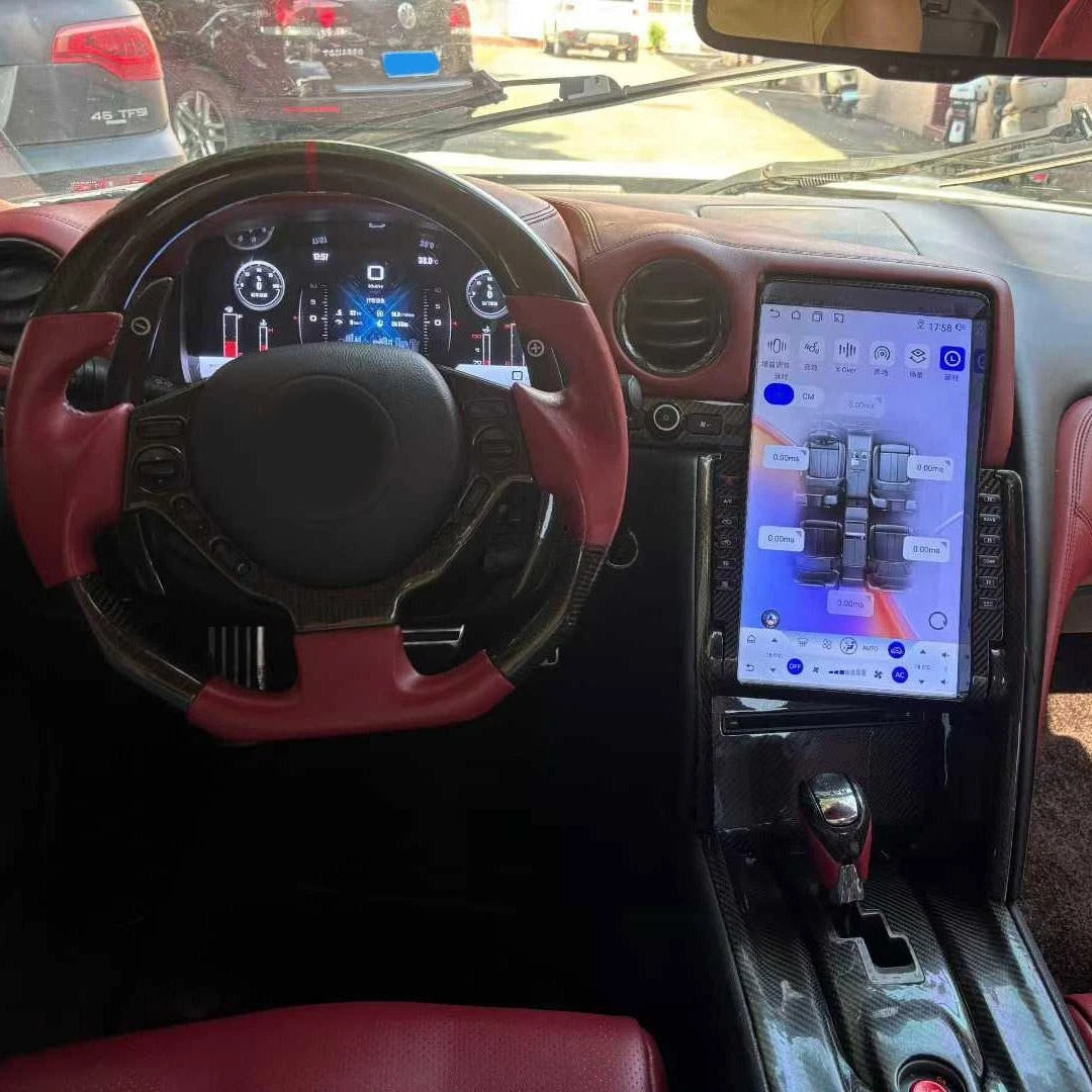 13.6'' Car Multimedia Screen Upgrade for Nissan GTR GT-R 2011-2017 Android Carplay GPS Navi 4G 360