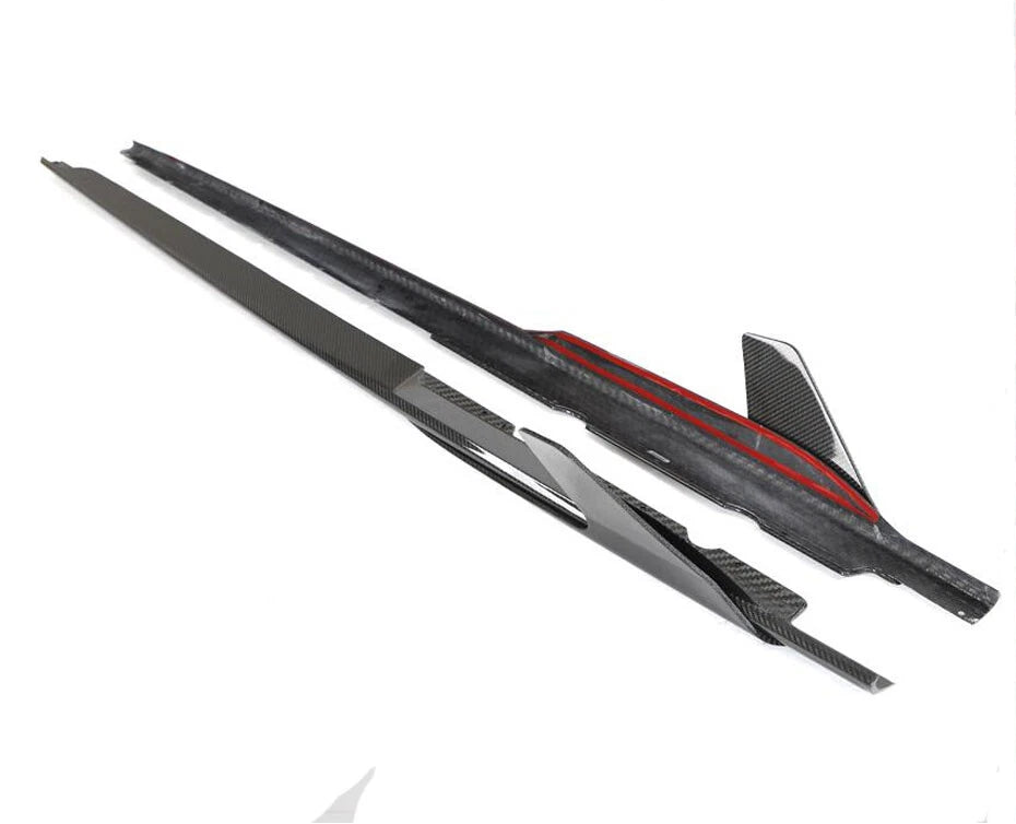 C Style Carbon Fiber Side Skirt Extension - Audi R8 Gen 2 2019-2024