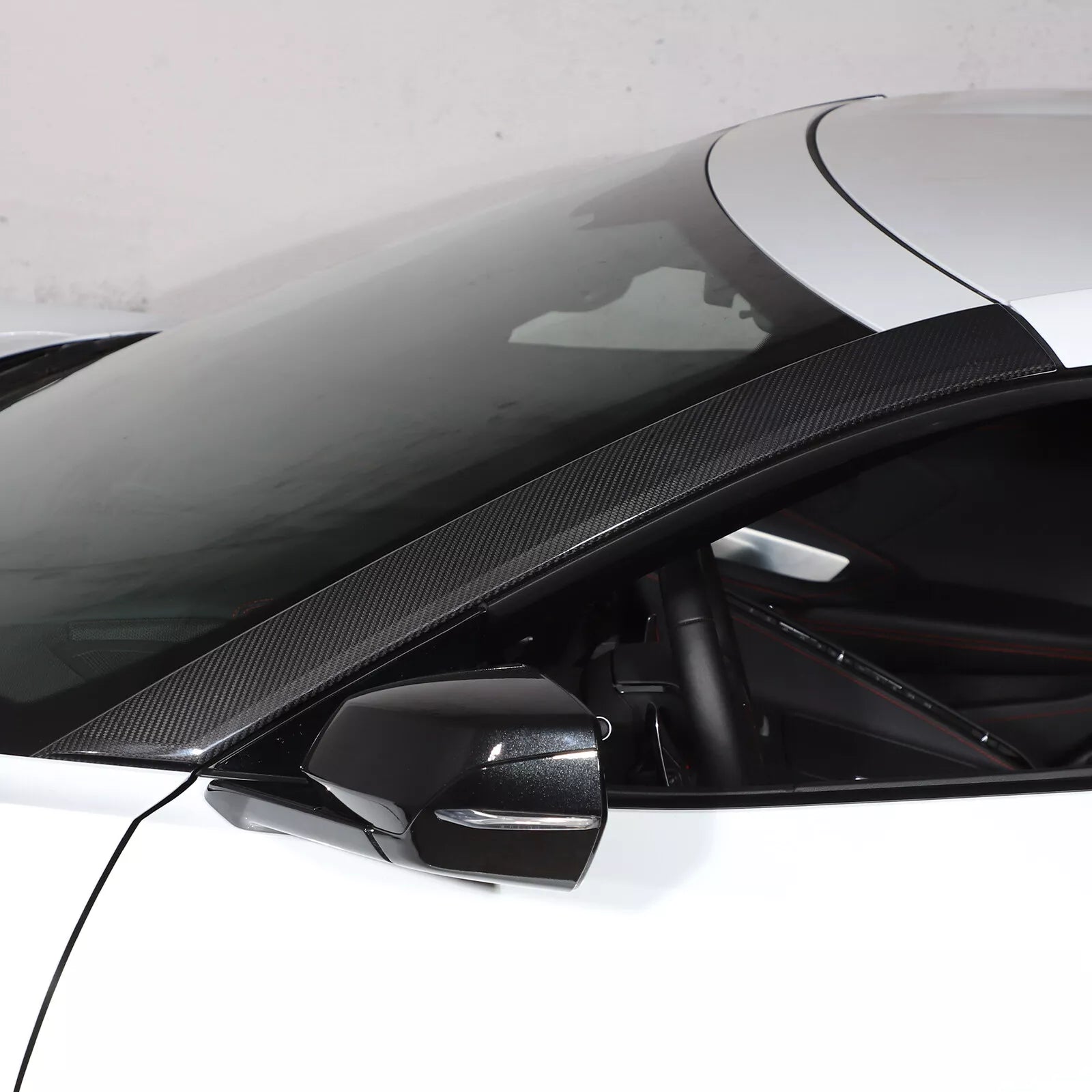 Carbon Fiber A-pillar Cover Trim - Corvette C8 2020-2025