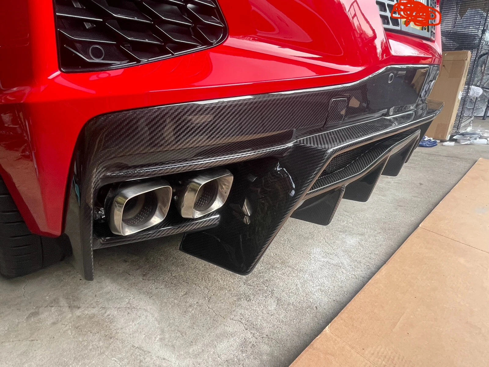 Dry Carbon Fiber Rear Diffuser V3 - Corvette C8