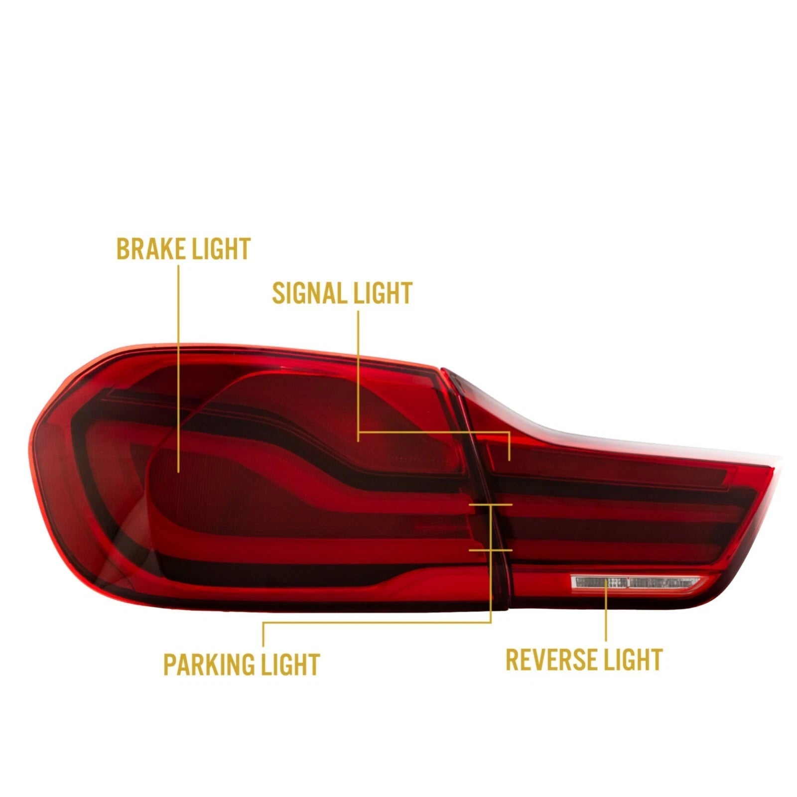 Clear LCI Style LED Tail Lights - BMW F82 / F83 M4 & F32 / F33 / F36 4 Series