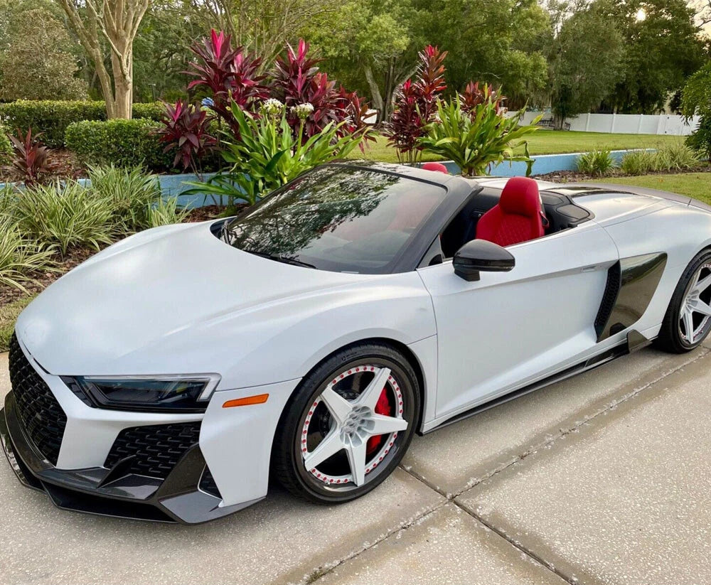 C Style Carbon Fiber Side Skirt Extension - Audi R8 Gen 2 2019-2024