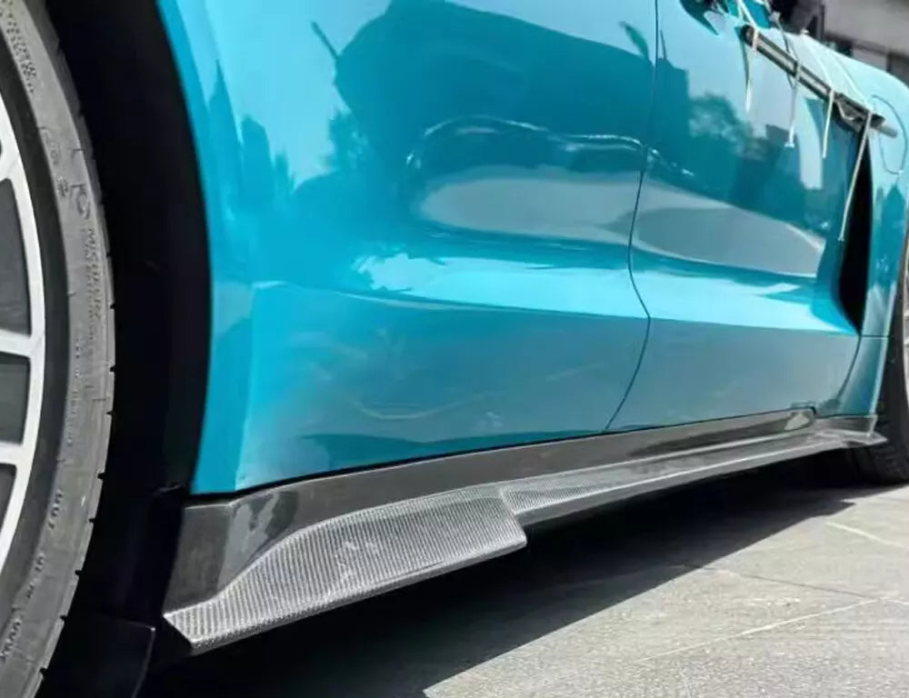 Carbon Fiber M Style Side Skirts - Porsche Taycan