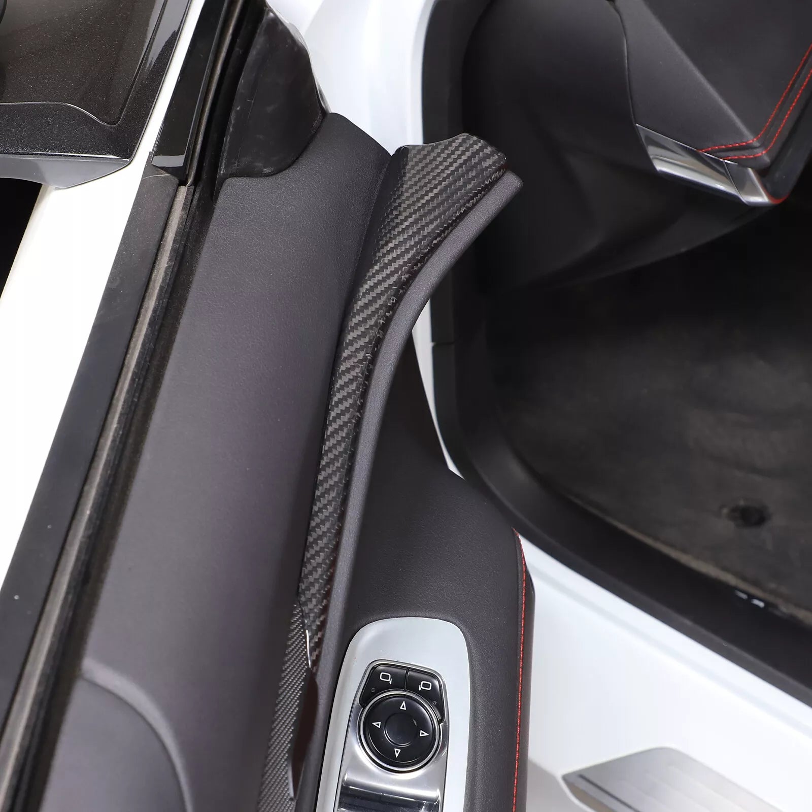 Carbon Fiber Door Inner A-pillar Trim Cover For Corvette C8 2020-2023