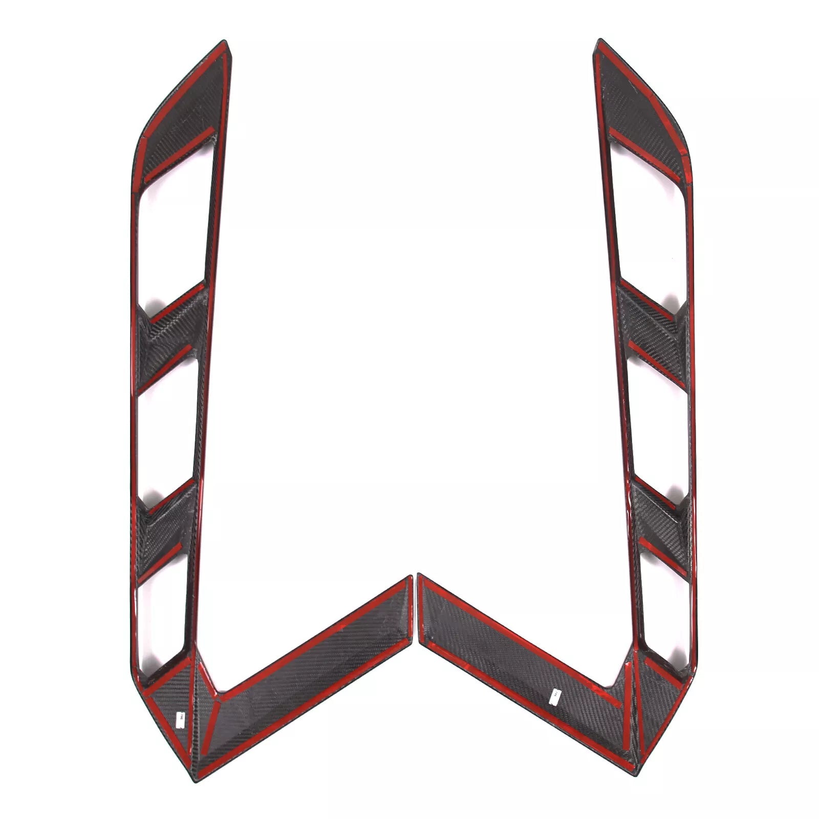Carbon Fiber Rear Window Trim Cover Set - 2020-25 C8 Corvette Coupe