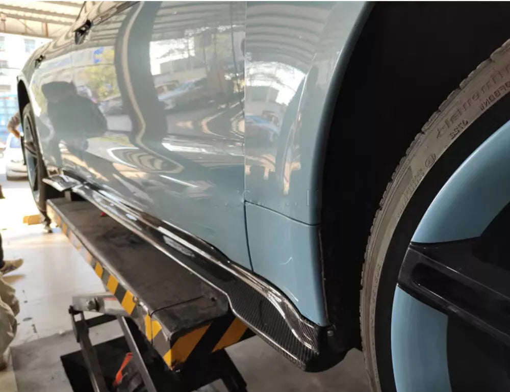 Carbon Fiber M Style Side Skirts - Porsche Taycan