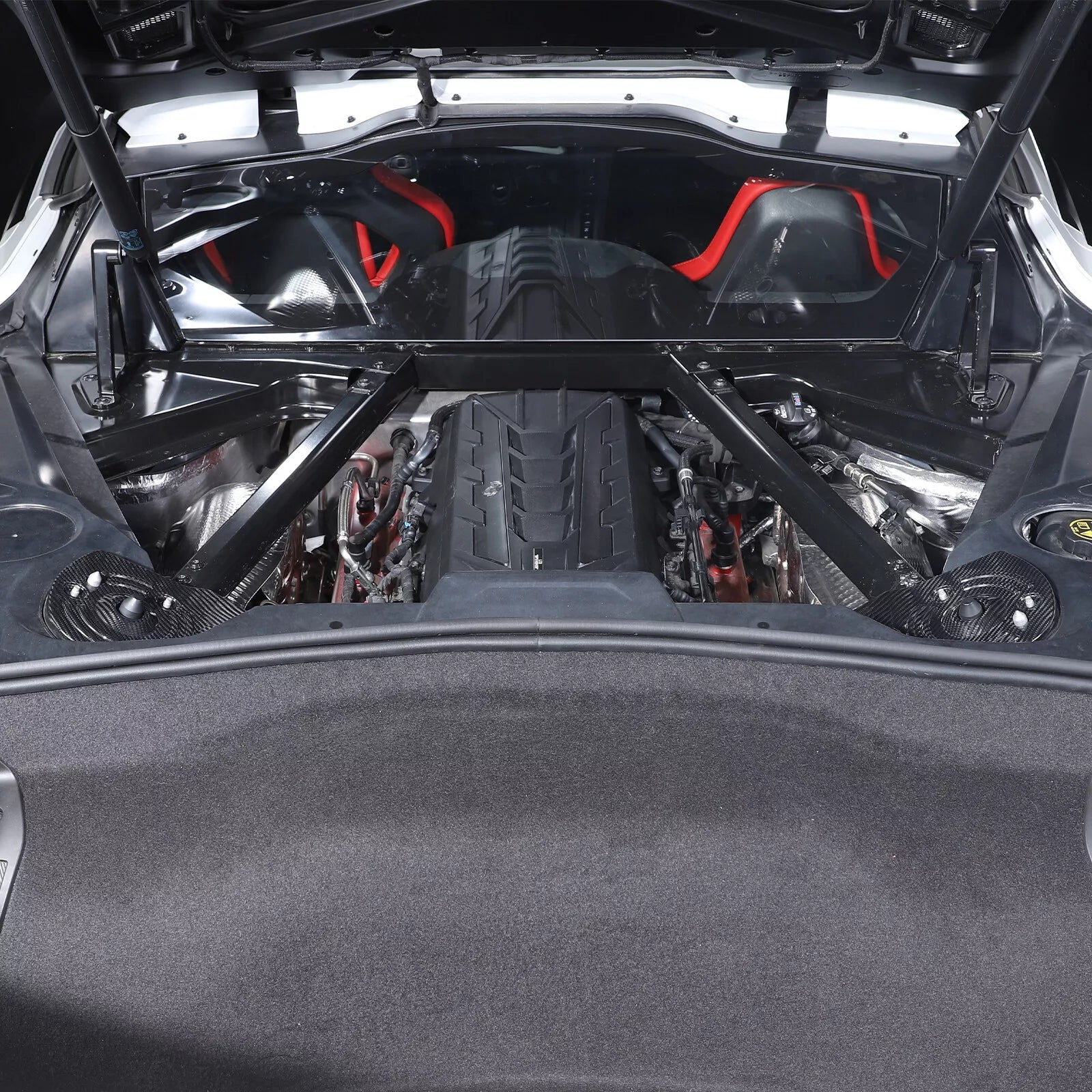 Carbon Fiber Engine Bay Shock Tower Cover Trim - Corvette C8 2020-2025