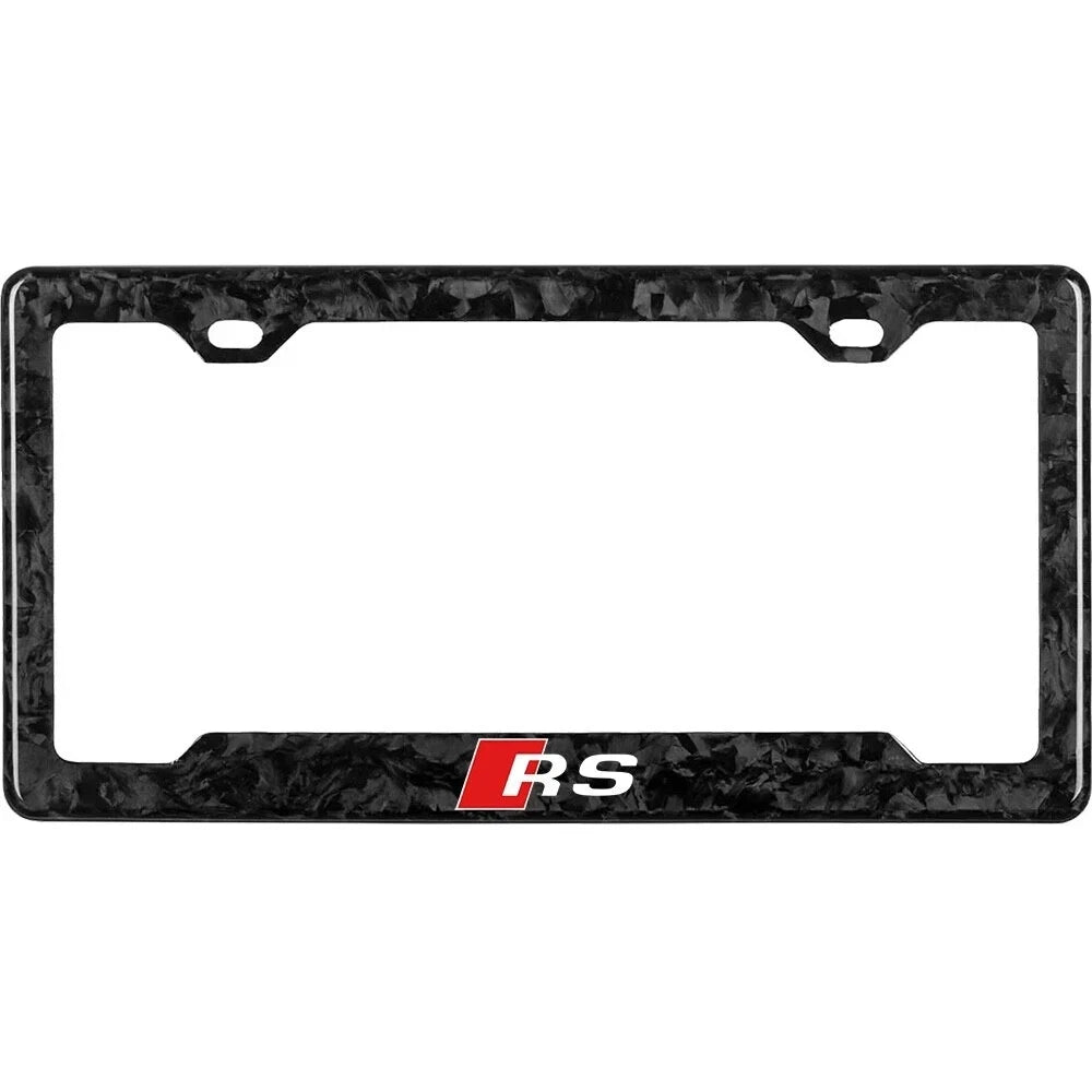 Universal Carbon Fiber "RS" License Plate - Audi