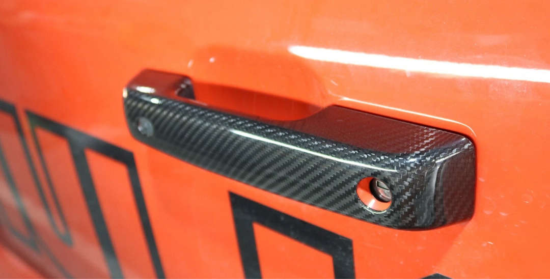 Carbon Fiber Door Handle Cover Trim -  F150 Raptor Platinum 2021 -2024