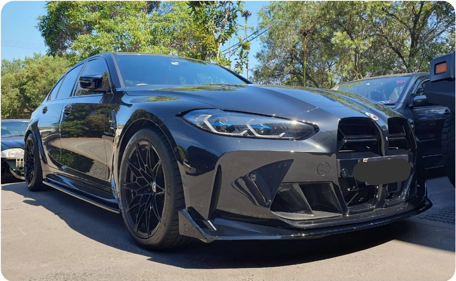 CSL Style Front Gloss Black Front Lip Splitter - BMW G80 M3 G82 G83 M4 2021-24